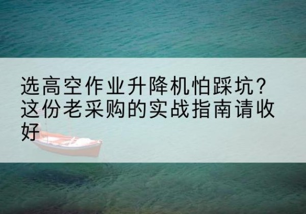 黔南高空作业升降机厂家推荐-选高空作业升降机怕踩坑？这份老采购的实战指南请收好